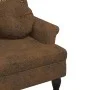 Banco con cojines ante sintético marrón 120,5x65x75 cm by , Banks - Ref: Foro24-372149, Price: 214,44 €, Discount: %