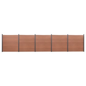 Juego de paneles de valla WPC marrón 872x186 cm by , fence panels - Ref: Foro24-3211834, Price: 1,00 €, Discount: %
