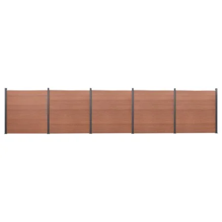 Juego de paneles de valla WPC marrón 872x186 cm by , fence panels - Ref: Foro24-3211834, Price: 1,00 €, Discount: %