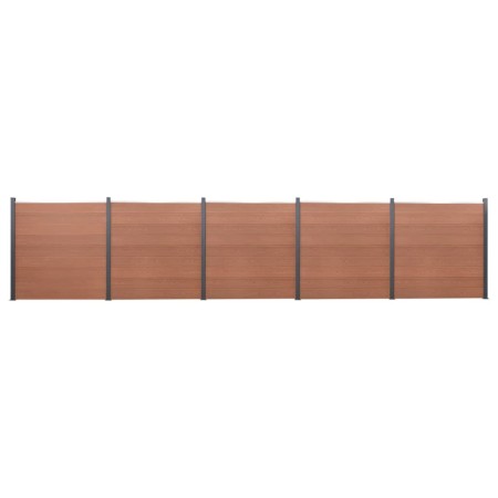 Juego de paneles de valla WPC marrón 872x186 cm by , fence panels - Ref: Foro24-3211834, Price: 1,00 €, Discount: %