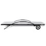 Sun lounger with cushion and black synthetic rattan wheels by vidaXL, Loungers - Ref: Foro24-42495, Price: 178,49 €, Discount: %