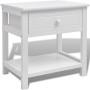 Mesita de noche de madera blanca de vidaXL, Mesitas de noche - Ref: Foro24-242870, Precio: 52,07 €, Descuento: %