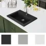Spüle aus schwarzem Granit 600x450x120 mm von vidaXL, Sinkt - Ref: Foro24-142962, Preis: 110,57 €, Rabatt: %