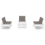 4-teiliges Gartenmöbel-Set mit weißen Kunststoffkissen von , Gartensets - Ref: Foro24-3059835, Preis: 340,60 €, Rabatt: %