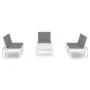 Set de muebles de jardín 4 piezas con cojines plástico blanco de , Conjuntos de jardín - Ref: Foro24-3059835, Precio: 335,63 ...