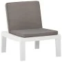 Set de muebles de jardín 4 piezas con cojines plástico blanco de , Conjuntos de jardín - Ref: Foro24-3059835, Precio: 335,63 ...