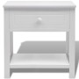 Mesita de noche de madera blanca de vidaXL, Mesitas de noche - Ref: Foro24-242870, Precio: 52,07 €, Descuento: %