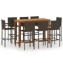 Braunes 9-teiliges Gartenbar-Set von , Gartensets - Ref: Foro24-3068019, Preis: 656,87 €, Rabatt: %