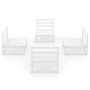 4-teiliges Garten-Lounge-Set aus weißem massivem Kiefernholz von , Gartensets - Ref: Foro24-3075260, Preis: 256,00 €, Rabatt: %