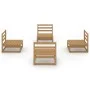 Muebles de jardín 4 pzas y cojines marrón miel madera pino de , Conjuntos de jardín - Ref: Foro24-3075262, Precio: 253,75 €, ...