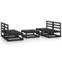 5-teiliges Gartenmöbel-Set mit Kissen aus schwarzem Kiefernholz von , Gartensets - Ref: Foro24-3075243, Preis: 310,32 €, Raba...