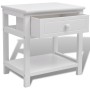 Mesita de noche de madera blanca de vidaXL, Mesitas de noche - Ref: Foro24-242870, Precio: 52,07 €, Descuento: %