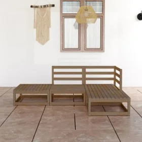 Muebles de jardín 4 piezas marrón miel madera maciza de pino de , Conjuntos de jardín - Ref: Foro24-3075477, Precio: 271,21 €...