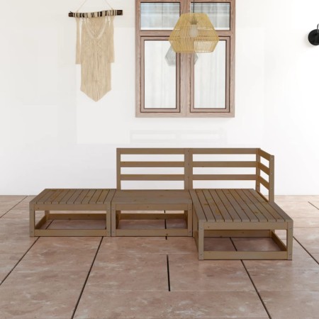Gartenmöbel 4 Stück honigbraunes massives Kiefernholz von , Gartensets - Ref: Foro24-3075477, Preis: 275,11 €, Rabatt: %