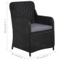 Gartenstühle mit Kissen, 2 Stück, schwarzes synthetisches Rattan von vidaXL, Gartenstühle - Ref: Foro24-44146, Preis: 268,73 ...