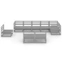 Gartenmöbel-Set 9-teilig, graues massives Kiefernholz von , Gartensets - Ref: Foro24-3075636, Preis: 643,01 €, Rabatt: %