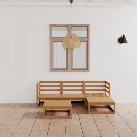 Garden furniture 5 pieces honey brown solid pine wood by , Garden sets - Ref: Foro24-3075532, Price: 357,00 €, Discount: %