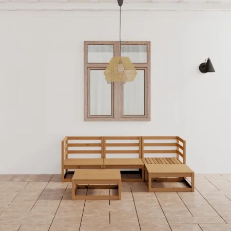 Garden furniture 5 pieces honey brown solid pine wood by , Garden sets - Ref: Foro24-3075532, Price: 351,93 €, Discount: %