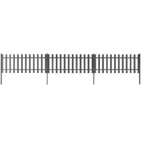 Garden fence with 3 WPC posts 600x60 cm pieces by vidaXL, fenced with pickets - Ref: Foro24-42826, Price: 304,97 €, Discount: %