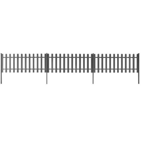 Garden fence with 3 WPC posts 600x60 cm pieces by vidaXL, fenced with pickets - Ref: Foro24-42826, Price: 304,97 €, Discount: %