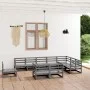 Garden furniture 10 pieces gray solid pine wood by , Garden sets - Ref: Foro24-3075816, Price: 700,55 €, Discount: %