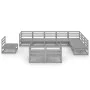 Garden furniture 10 pieces gray solid pine wood by , Garden sets - Ref: Foro24-3075816, Price: 700,55 €, Discount: %