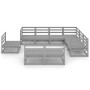 Gartenmöbel-Set 9-teilig und Kissen aus grauem Kiefernholz von , Gartensets - Ref: Foro24-3075786, Preis: 652,35 €, Rabatt: %