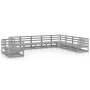 Gartenmöbel 10 Stück graues massives Kiefernholz von , Gartensets - Ref: Foro24-3075926, Preis: 700,55 €, Rabatt: %