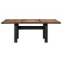 Mesa de comedor de jardín ratán sintético negro 200x100x74 cm