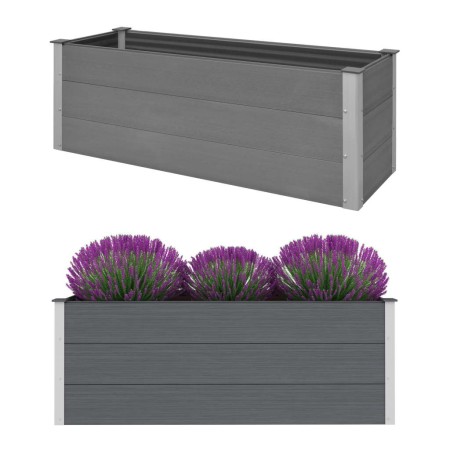 Graues WPC-Blumenbeet 150x50x54 cm von vidaXL, Töpfe und Pflanzgefäße - Ref: Foro24-43607, Preis: 299,81 €, Rabatt: %