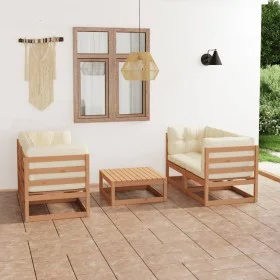 5-teiliges Gartenmöbel-Set mit Kissen aus massivem Kiefernholz von , Gartensets - Ref: Foro24-3076307, Preis: 570,70 €, Rabat...