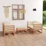 5-piece garden furniture set with solid pine wood cushions by , Garden sets - Ref: Foro24-3076307, Price: 570,70 €, Discount: %