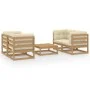 5-piece garden furniture set with solid pine wood cushions by , Garden sets - Ref: Foro24-3076307, Price: 570,70 €, Discount: %