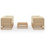 Juego de muebles de jardín 5 pzas y cojines madera pino maciza de , Conjuntos de jardín - Ref: Foro24-3076307, Precio: 570,70 €
