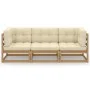 3-seater garden sofa with solid pine wood cushions by , Outdoor sofas - Ref: Foro24-3076372, Price: 342,81 €, Discount: %