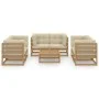 7-piece garden furniture set with solid pine wood cushions by , Garden sets - Ref: Foro24-3076497, Price: 825,97 €, Discount: %