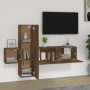 Set de muebles de TV 3 pzas madera contrachapada roble ahumado de , Muebles TV - Ref: Foro24-3120227, Precio: 108,52 €, Descu...