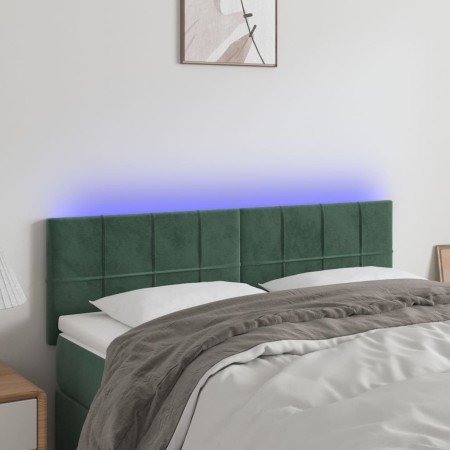 Dark gray velvet headboard with LED 144x5x78/88 cm by , Headboards and footboards - Ref: Foro24-3121663, Price: 56,54 €, Disc...