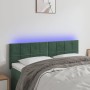 Dunkelgraues Samtkopfteil mit LED 144x5x78/88 cm von , Kopf- und Fußteile - Ref: Foro24-3121663, Preis: 56,54 €, Rabatt: %