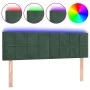 Dark gray velvet headboard with LED 144x5x78/88 cm by , Headboards and footboards - Ref: Foro24-3121663, Price: 64,37 €, Disc...