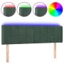 Cabecero con LED de terciopelo verde oscuro 147x16x78/88 cm de , Cabeceros y pies de cama - Ref: Foro24-3123287, Precio: 78,6...