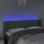 LED-Kopfteil aus dunkelgrünem Samt, 147 x 16 x 78/88 cm von , Kopf- und Fußteile - Ref: Foro24-3123287, Preis: 78,40 €, Rabat...