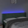 LED-Kopfteil aus dunkelgrünem Samt, 147 x 16 x 78/88 cm von , Kopf- und Fußteile - Ref: Foro24-3123287, Preis: 69,82 €, Rabat...