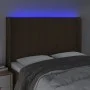 Kopfteil mit LED aus dunkelbraunem Stoff 147x16x118/128 cm von , Kopf- und Fußteile - Ref: Foro24-3124049, Preis: 132,91 €, R...