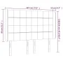 Kopfteil mit LED aus dunkelbraunem Stoff 147x16x118/128 cm von , Kopf- und Fußteile - Ref: Foro24-3124049, Preis: 132,91 €, R...