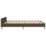 Dark brown fabric bed frame with headboard 140x190cm by , Beds and slatted bases - Ref: Foro24-3125052, Price: 218,33 €, Disc...