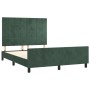Dunkelgrüner Samtbettrahmen mit Kopfteil 140x190 cm von , Betten und Lattenroste - Ref: Foro24-3125754, Preis: 203,66 €, Raba...