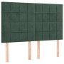 Dunkelgrüner Samtbettrahmen mit Kopfteil 140x190 cm von , Betten und Lattenroste - Ref: Foro24-3125754, Preis: 203,66 €, Raba...
