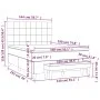 Box spring bed with dark brown fabric mattress 140x190 cm by , Beds and slatted bases - Ref: Foro24-3137152, Price: 560,71 €,...