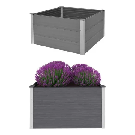 Arriate de WPC gris 100x100x54 cm de vidaXL, Maceteros y jardineras - Ref: Foro24-43605, Precio: 196,52 €, Descuento: %